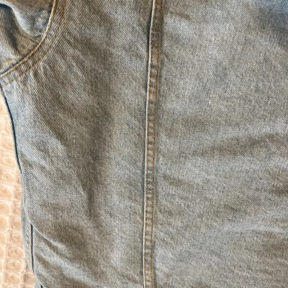 Vintage Levi’s Sherpa Fleece Trucker Light Denim Jacket 70609 USA Sz L - Picture 11 of 12
